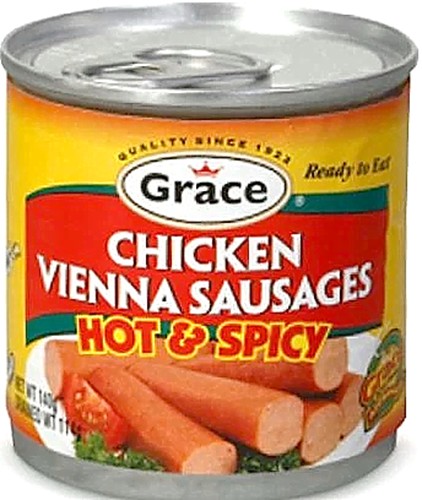 Grace Chicken Vienna Sausages Hot and Spicy 5 oz